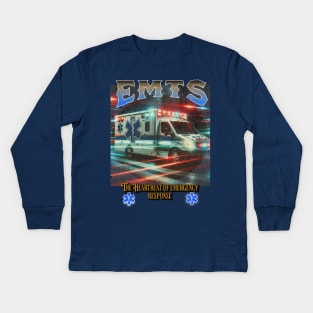 Heartbeat of Emergency Response Kids Long Sleeve T-Shirt